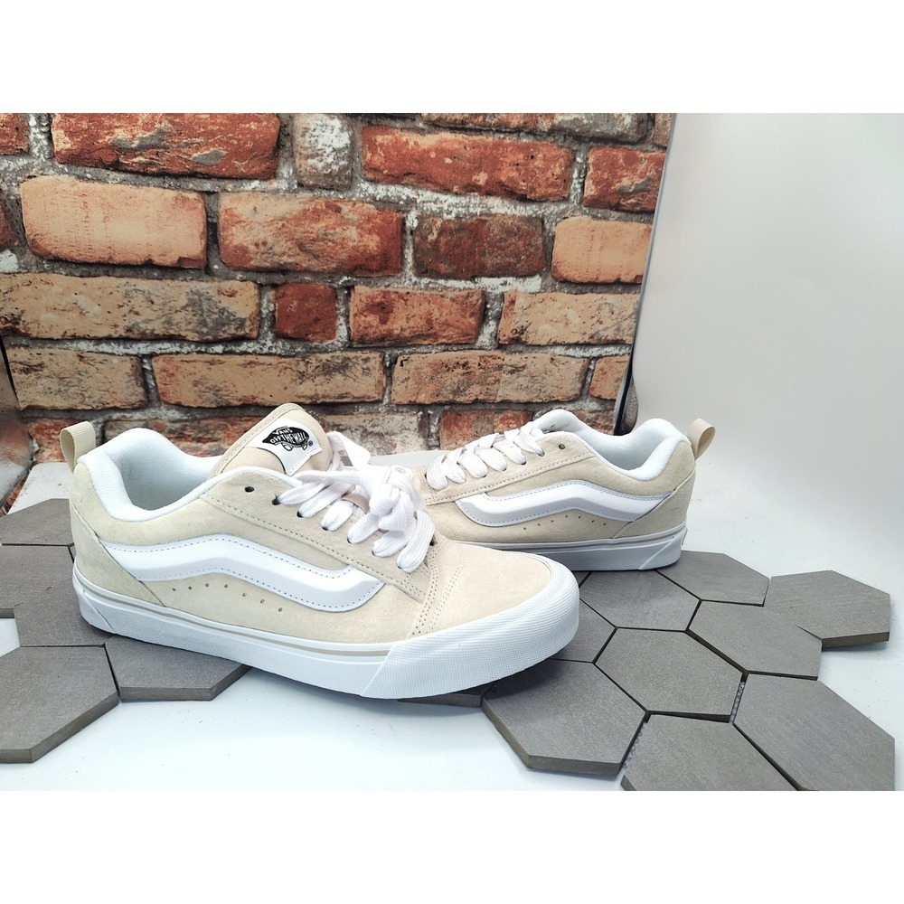 Vans Knu Skool Pig Suede Oatmeal Cream White Chunky Skate Shoes 2024 Men Sz 9.5